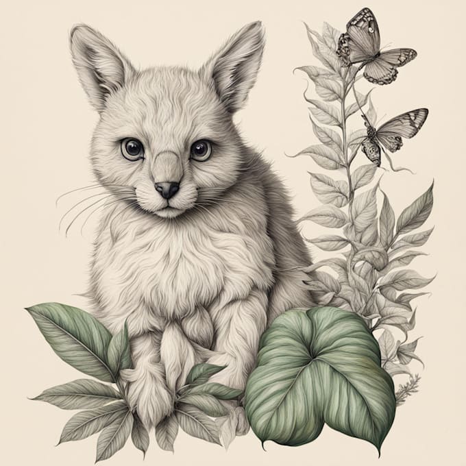 draw animal and botanical illustration