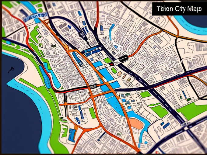 design custom vector city map for event or road c
