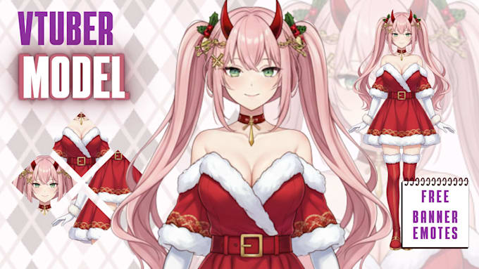 draw professional high quality anime live2d vtuber model ready to rig