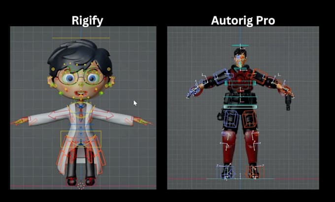 provide blender rigging services for your 3d character