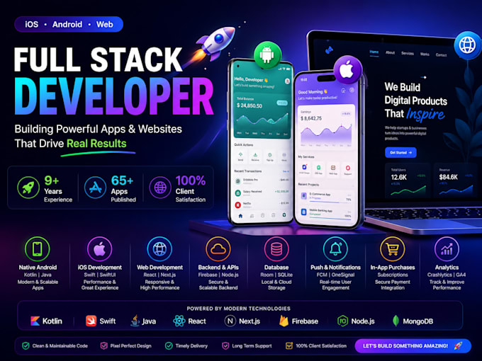 do full stack website development and saas development