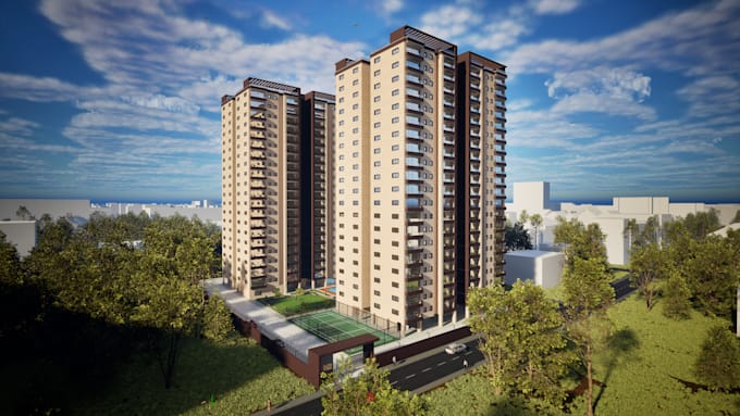 do photorealistic 3d exterior rendering and walkthrough