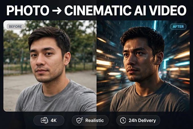 animate your photo into a realistic ai cinematic video