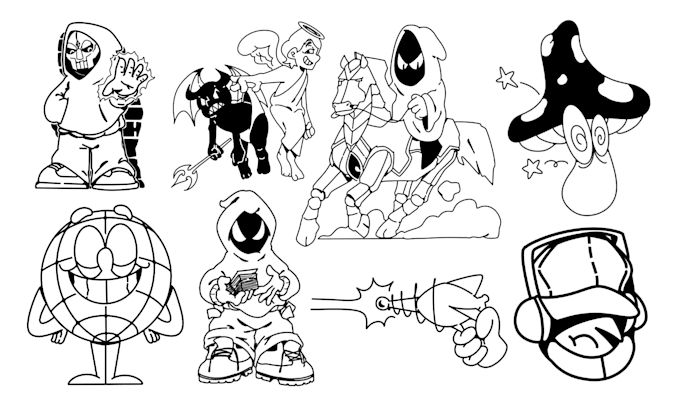 draw simple and cool illustration and graphics