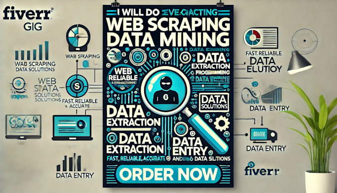 do web crawling and scraping, data mining and extraction and data entry