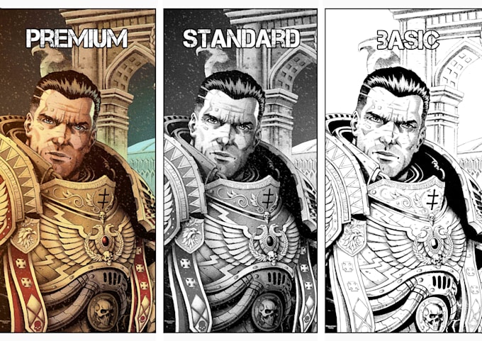 draw you as your favorite space marine chapter 40k warhammer