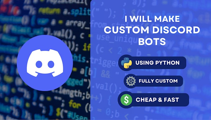 Create a custom discord bot for you by Discordpyking | Fiverr