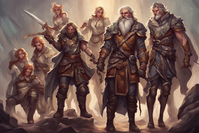 create a dnd party art that you want