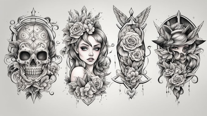 create a traditional or neo traditional tattoo design