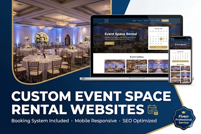 build a professional event website or event space rental website