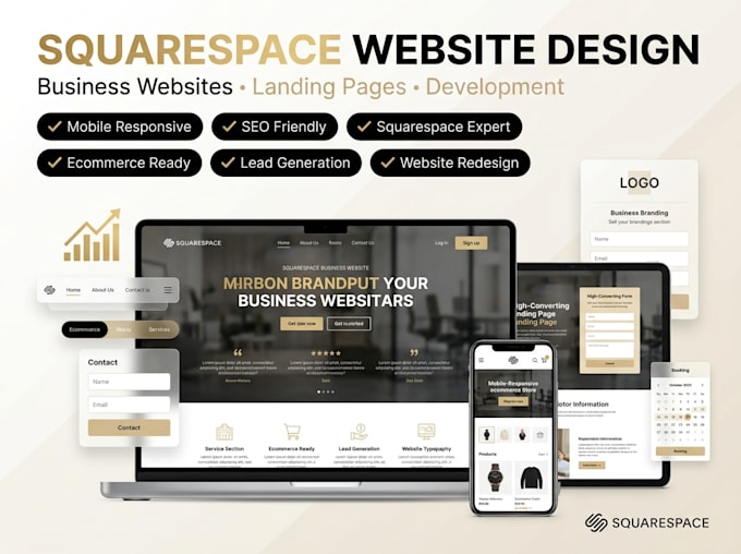 build squarespace business website squarespace landing page website development