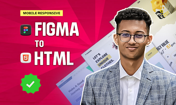 convert figma to html css or tailwindcss, psd to html css, to responsive website