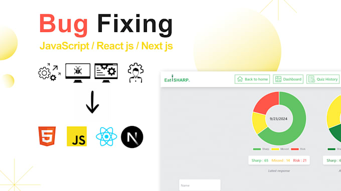 fix frontend bugs in react, next js, and javascript