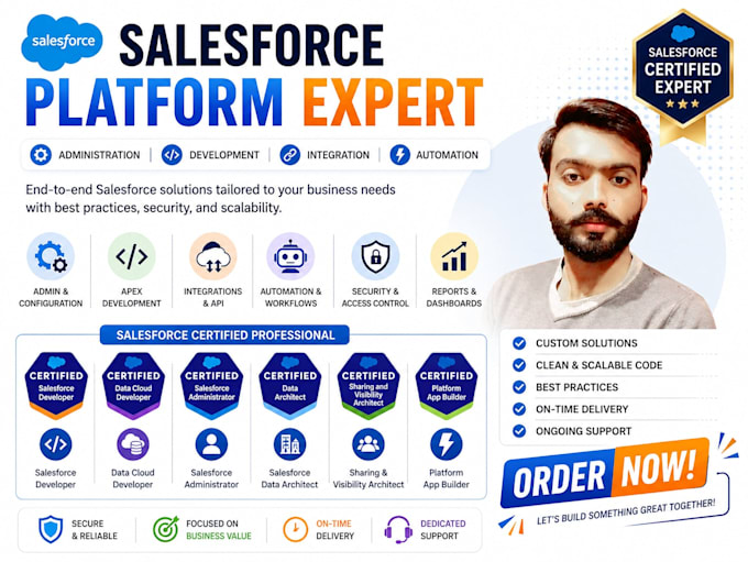 build you salesforce flow, apex, lwc, profile and automation