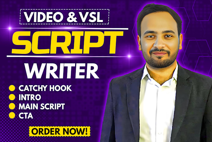 write video script and vsl copywriting for sales video