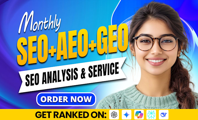 optimize monthly website GEO SEO aeo, local and off page backlink building