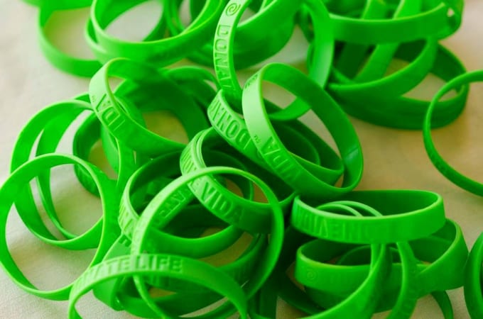 Send you one rubber donate life awareness bracelet by