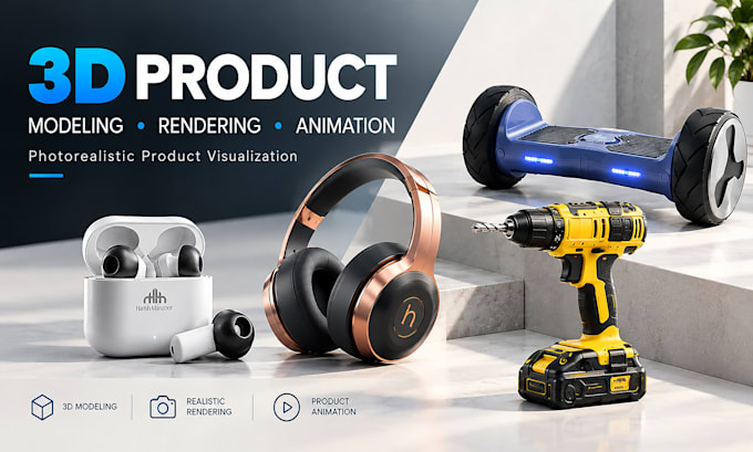 do realistic 3d product modeling, rendering and animation