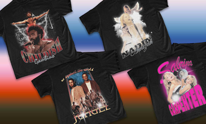 design a custom vintage hiphop bootleg tshirt