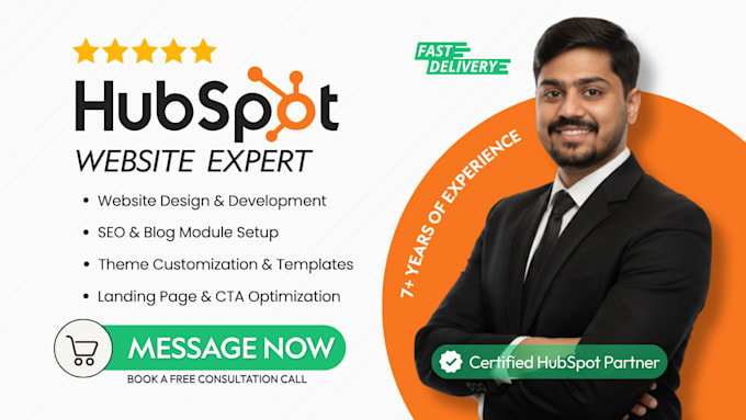 design and develop hubspot website and landing page
