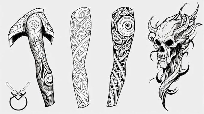 create custom tattoo design, tattoo sleeve