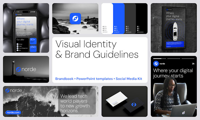 design your visual identity, brand guidelines or brandbook
