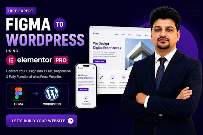 convert figma to wordpress websites using elementor pro