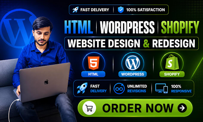 edit or fix html css, redesign wordpress website, shopify