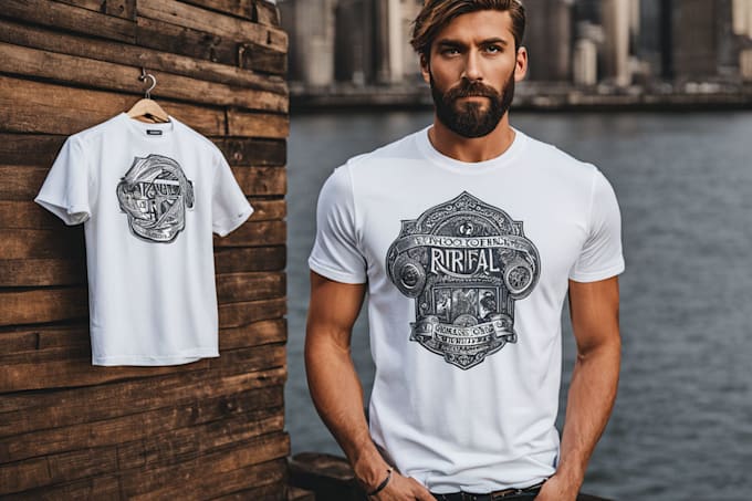 make a linocut tshirt design for brands