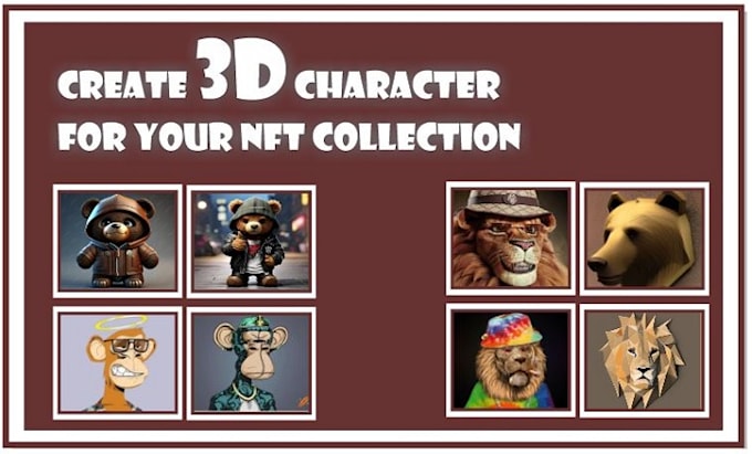 design unique 3d nft art for nft marketplaces