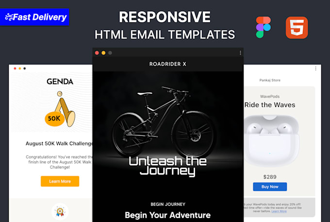 Design responsive html email templates by Pankajsubedi | Fiverr