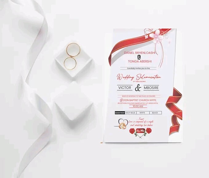 do your wedding invitation funeral obituary card flyer design