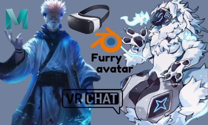 make furry vr chat avatar 3d vtuber character model vrchat avatars vrc custom