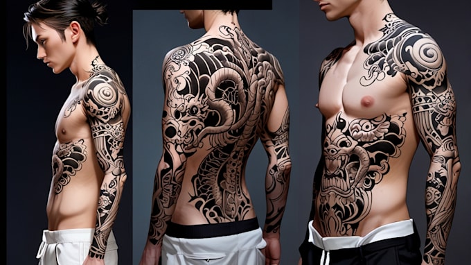make a japanese tattoo designs from your imagination