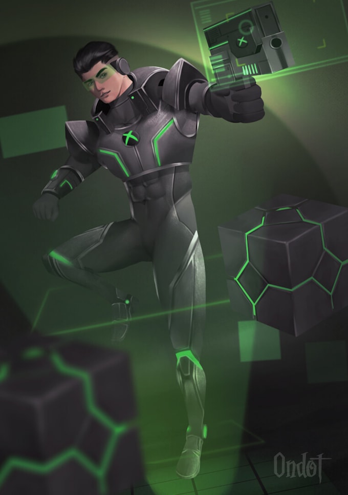 digital painting realistic characters for game illustration