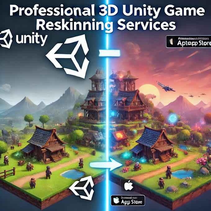 reskin unity game fast and high quality service