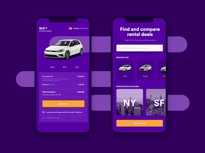 build car auction app, car wash app, car marketplace, car rental, dealership ap