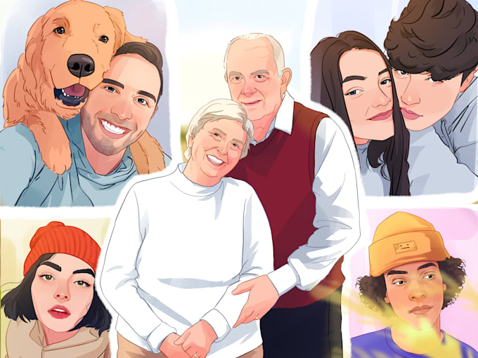 draw amazing couple illustration