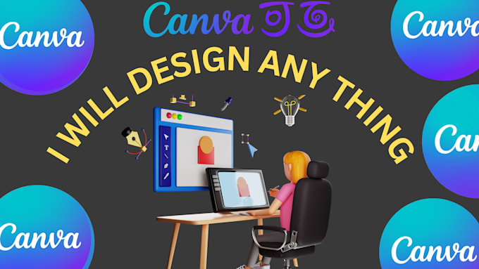creata any design using canva branding design