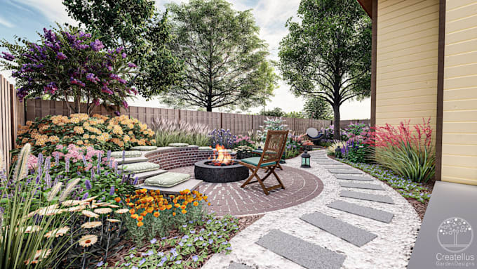 design your sustainable garden, patio, in 3d