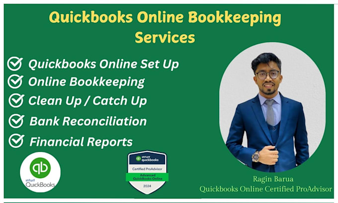 perform quickbooks setup, quickbooks clean up and quickbooks online bookkeeping