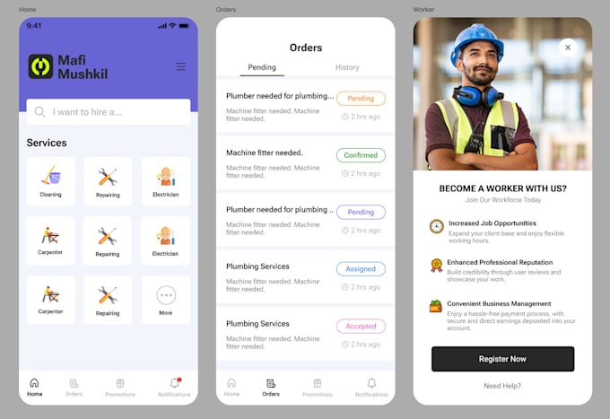 develop a service provider app, on demand handyman app, errand app, laundry app