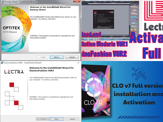install optitex, lectra, boke cad and clo software