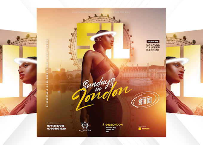 create exceptional digital, club flyer, party flyer, or event flyer design