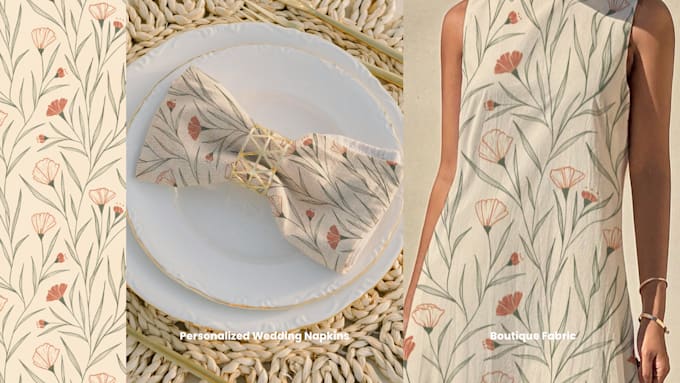 design seamless pattern for fabric, wedding, and branding