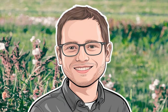 draw your portrait in my cartoon style digital art