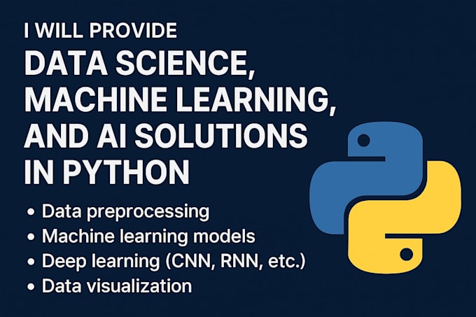 provide data science, machine learning, and ai solutions in python