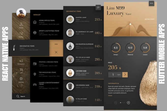 develop react native flutter cross platform mobile android and ios apps, figma