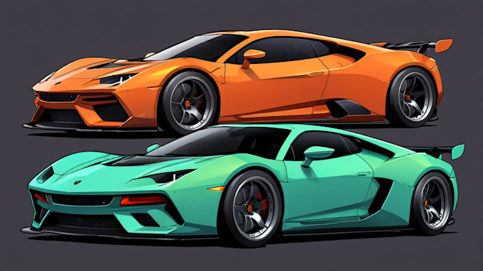make amazing vector car portrait form your car