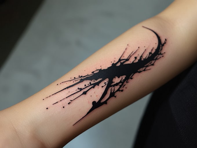create black and white minimalist tattoo